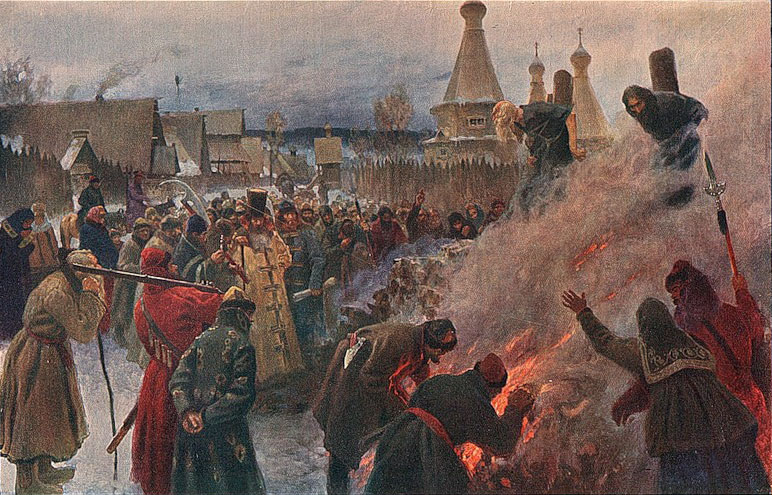 'The Burning of Avvakum' by Grigory Myasoedov (1897)