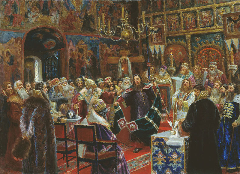 'Judgment of Patriarch Nikon' by Sergey Miloradovich (1885)
