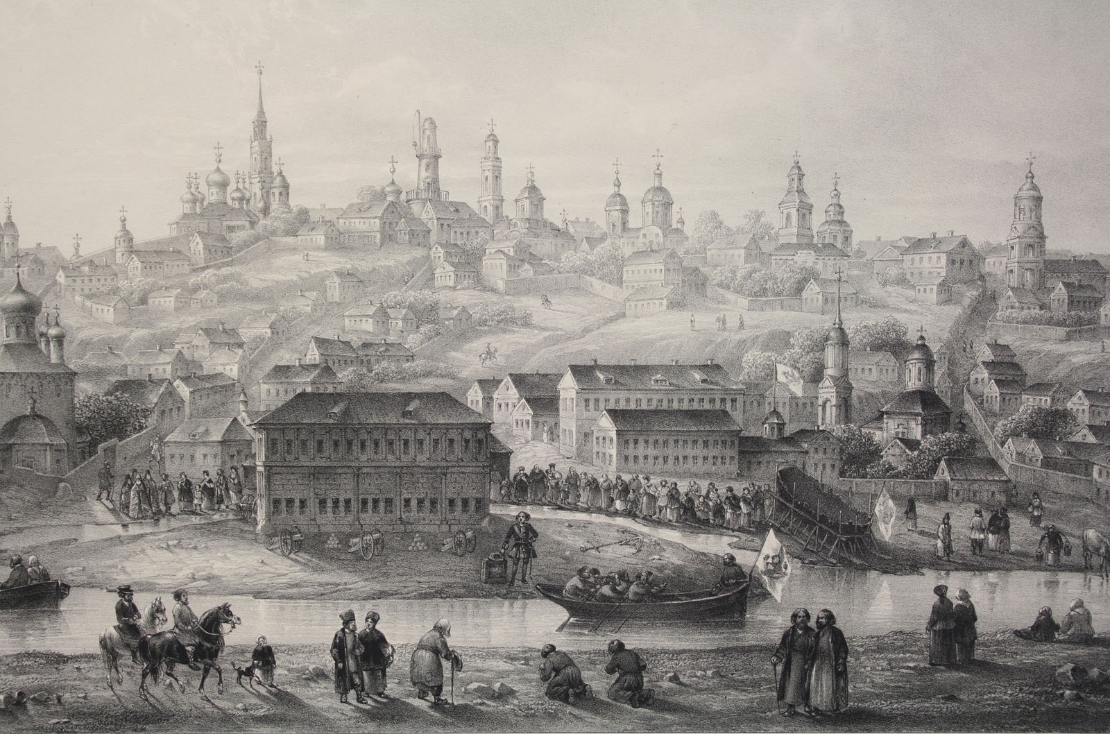 Engraving of Voronezh in the 18th Century