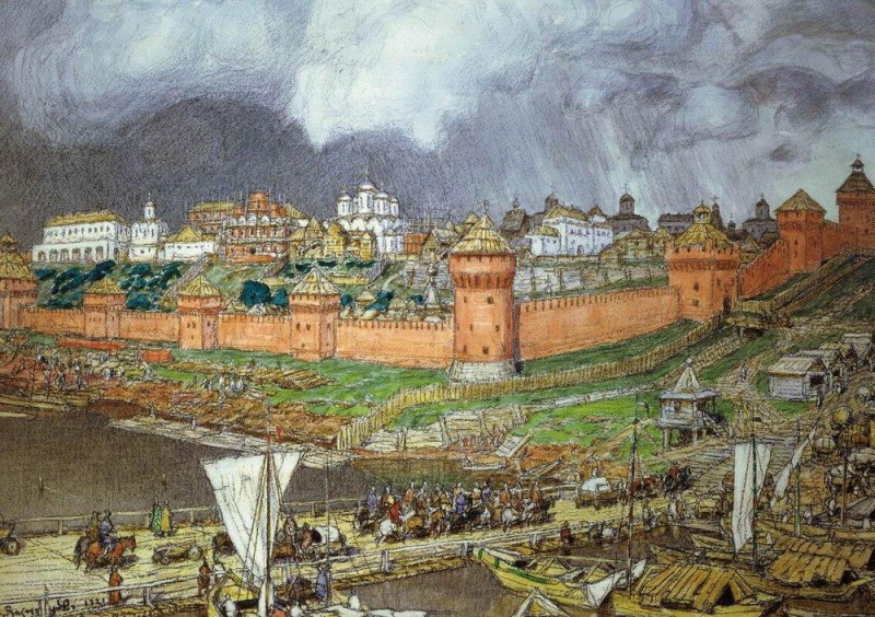 'Moscow Kremlin during the Reign of Ivan III' by Apollinary Vasnetsov