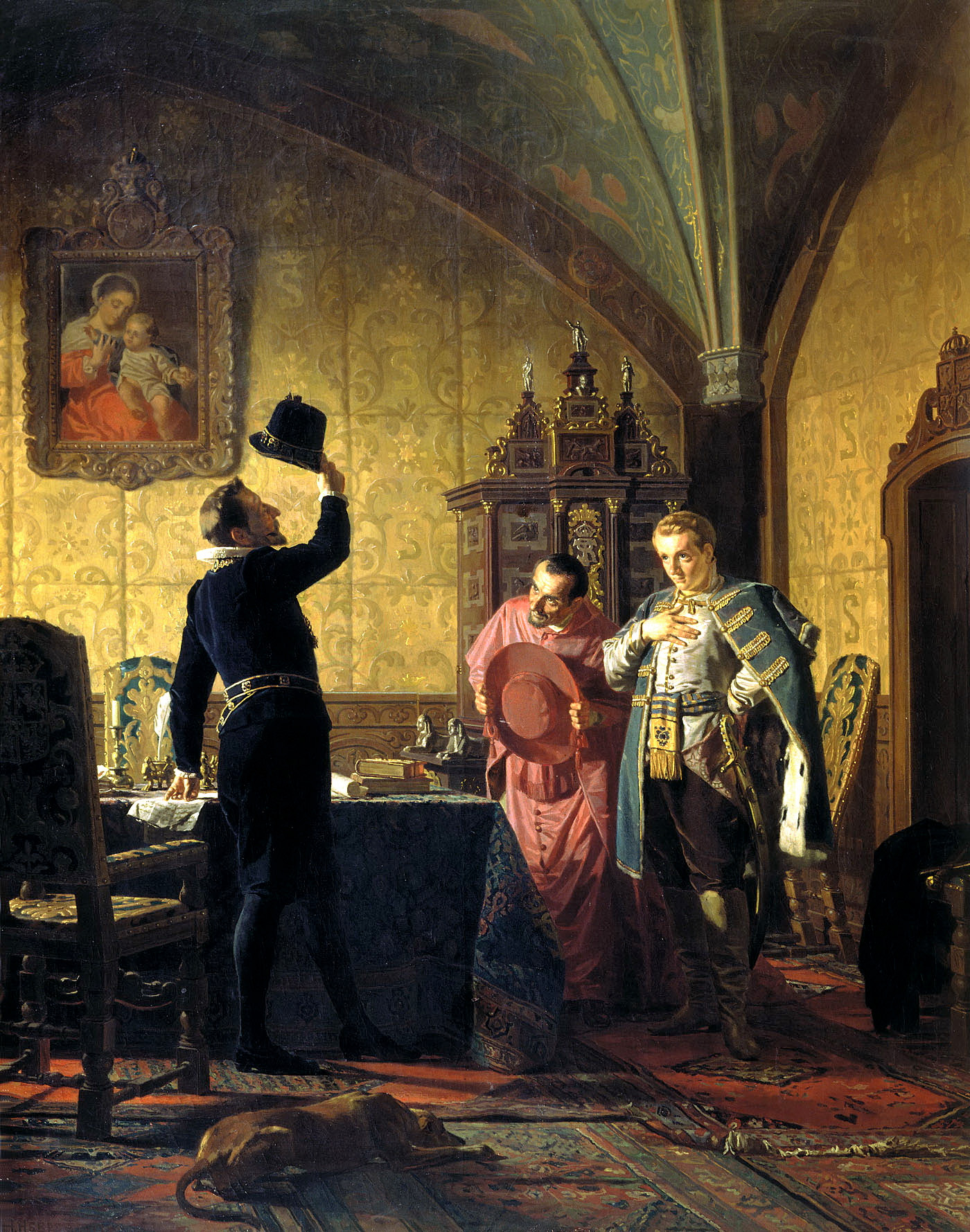 'False Dmitry takes an oath of allegiance to King Sigismund III Vasa' by Nikolay Nevrev (1874)