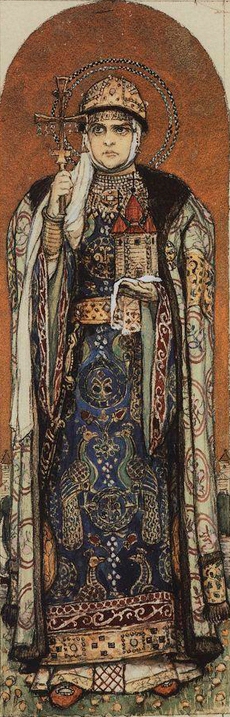 Fresco of Olga of Kiev by Viktor Vasnetsov