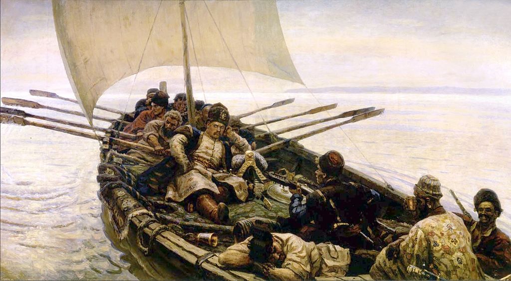 'Stepan Razin Sailing in the Caspian Sea' by Vasily Surikov (1906)