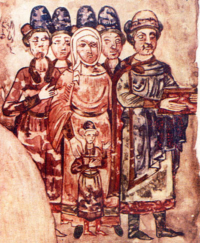 Minature of Svyatoslav and his family