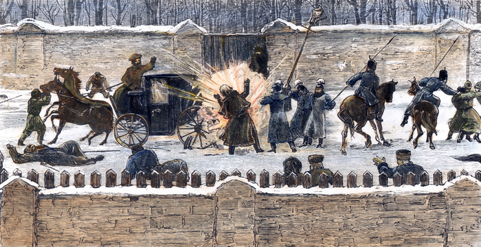 Depiction of the assasination of Alexander II