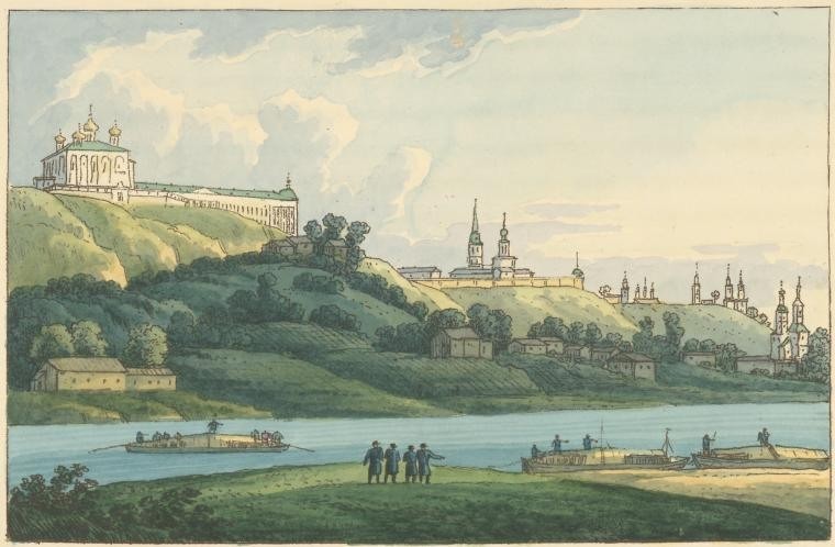 Sketch of Vladimir in the early 19th century by Andrey Martynov