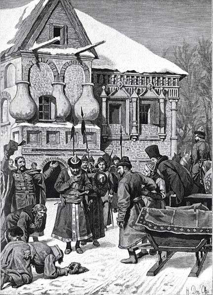 'The Arrival of False Dmitri after his Flight from Tushino' by Nikolai Dmitriev-Orenburgsky (1888)