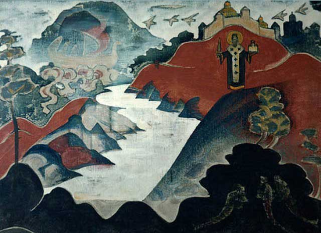 'St Nicholas Mozhaisky' by Nicholas Roerich