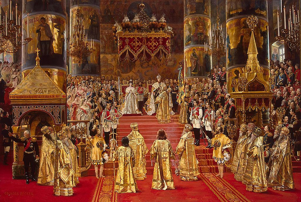 Portrait of the Coronation of Alexander III by Georges Becker (1888)