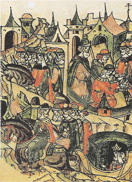 Chronicle depiction of the blinding of Vasily II