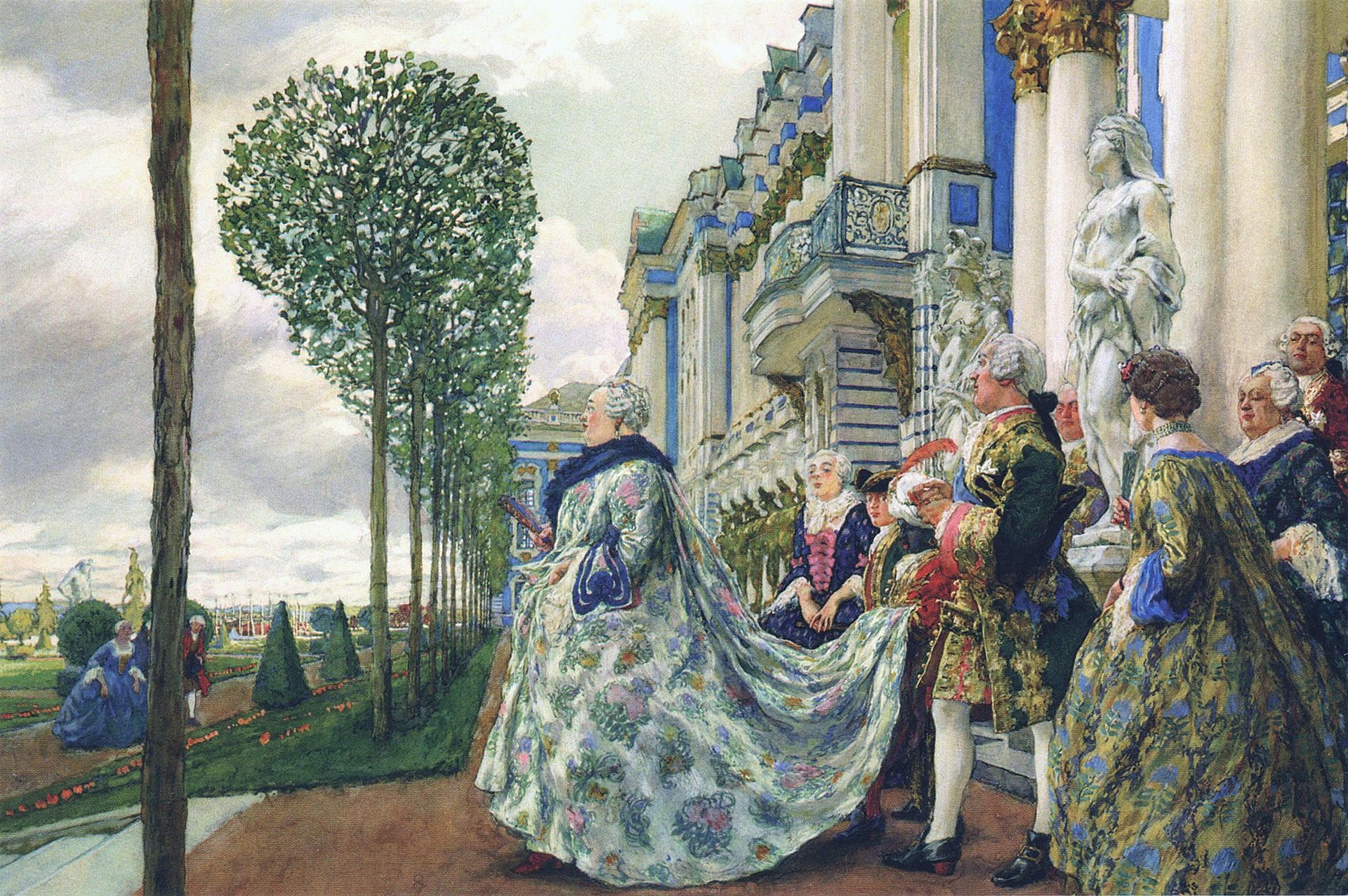 'Empress Elizabeth Petrovna in Tsarskoe Selo' by Yevgeny Lansere (1905)