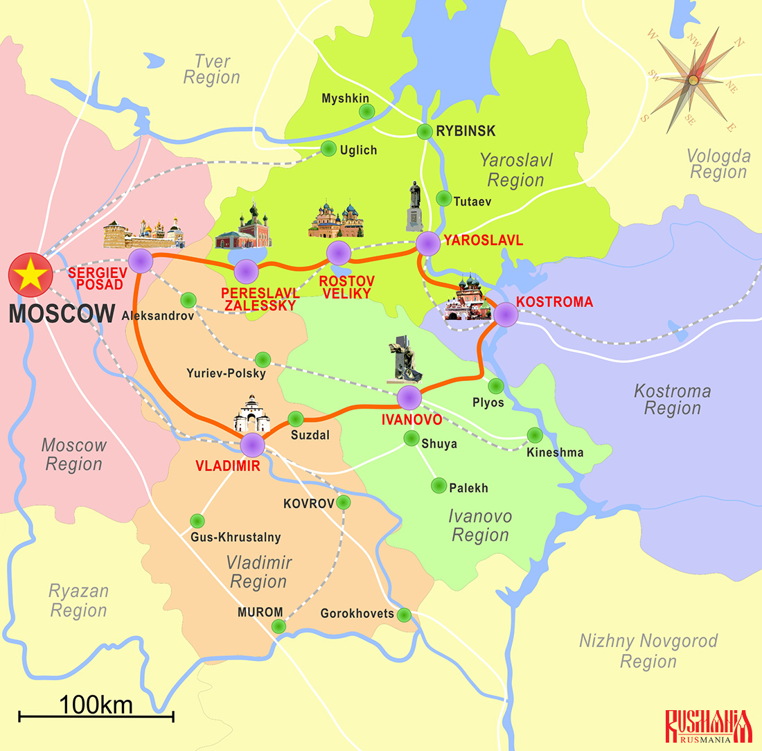 Golden Ring Russia Map Golden Ring of Russia | Rusmania