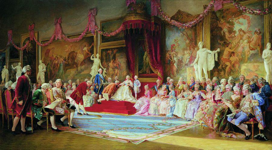 'The Inauguration of the Academy of Arts' by Valery Jacobi (1889)