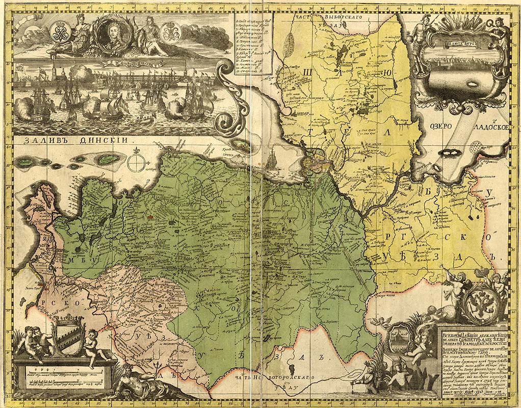 Map of the Ingermanland Governorate