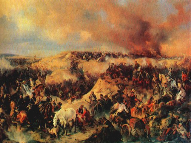 'Battle of Kunersdorf' by Alexander Kotzebue (1848)