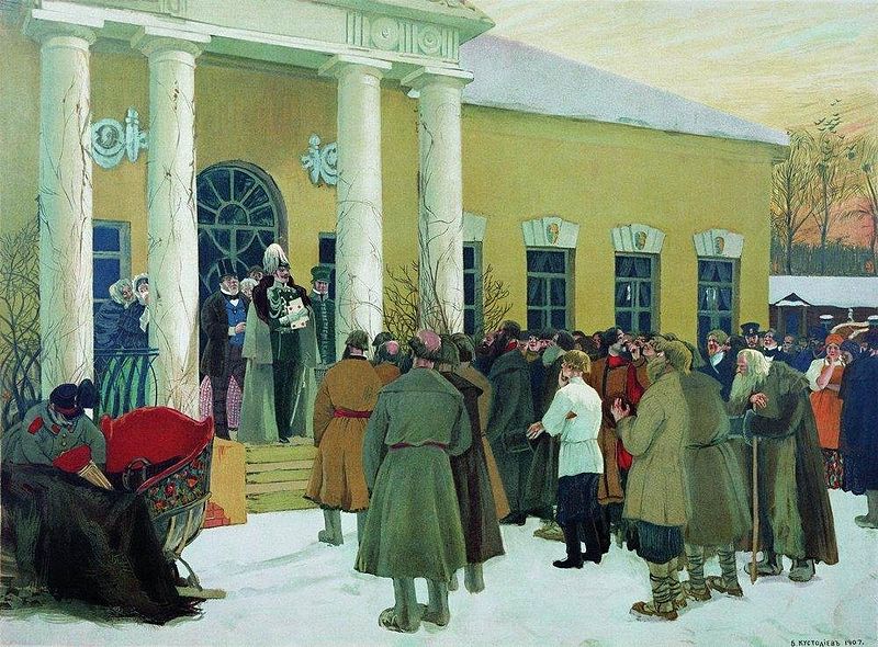 'Emancipation of the Serfs' by Boris Kustodiev (1907)