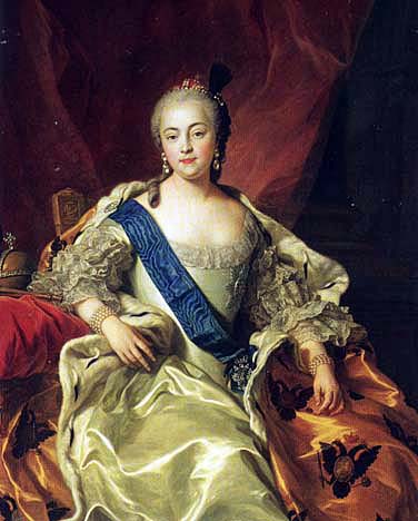 Portrait of Empress Elizabeth by Charles van Loo (1760)