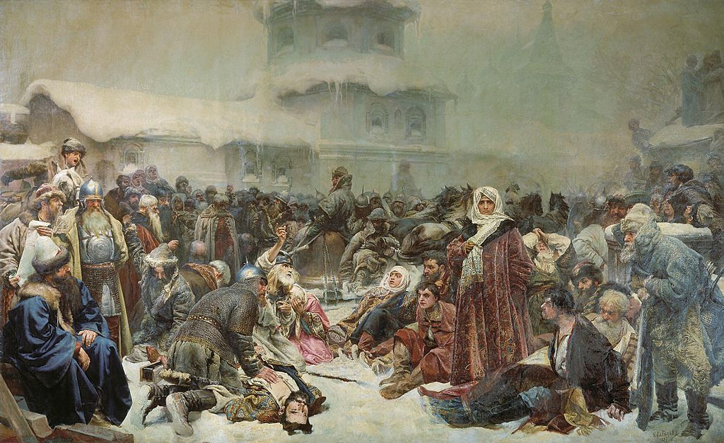 'Marfa Boretskaya and the Destruction of Novgorod' by Kvady Lebedev