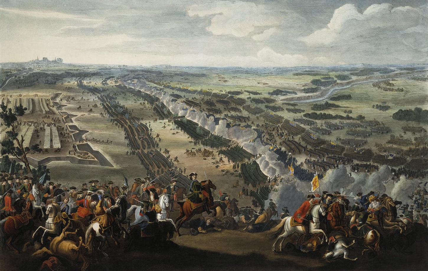 'The Battle of Poltava' by Denis Martens (1726)
