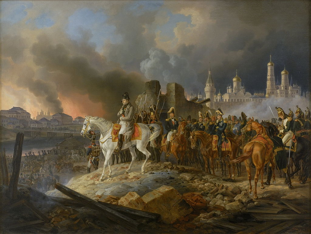 'The Fire of Moscow' by Albrecht Adam