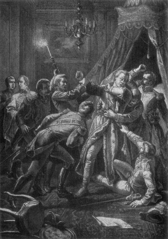 Depiction of the assasination of Emperor Paul