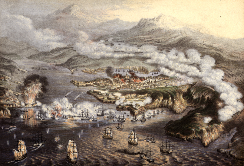 'Siege of Sevastopol (1853-1854)' by George Baxter.