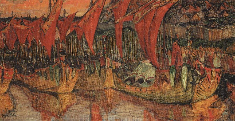 'Ladya Ships' by Nicholas Roerich