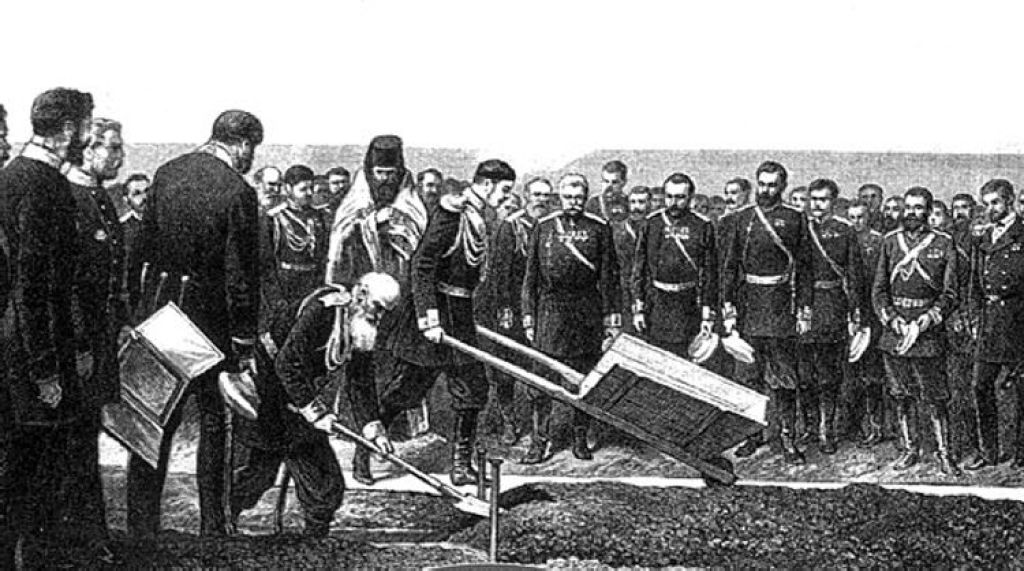Tsarevich Nicholas Alexandrovich in the construction of the Trans-Siberian. Vladivostok. 1891