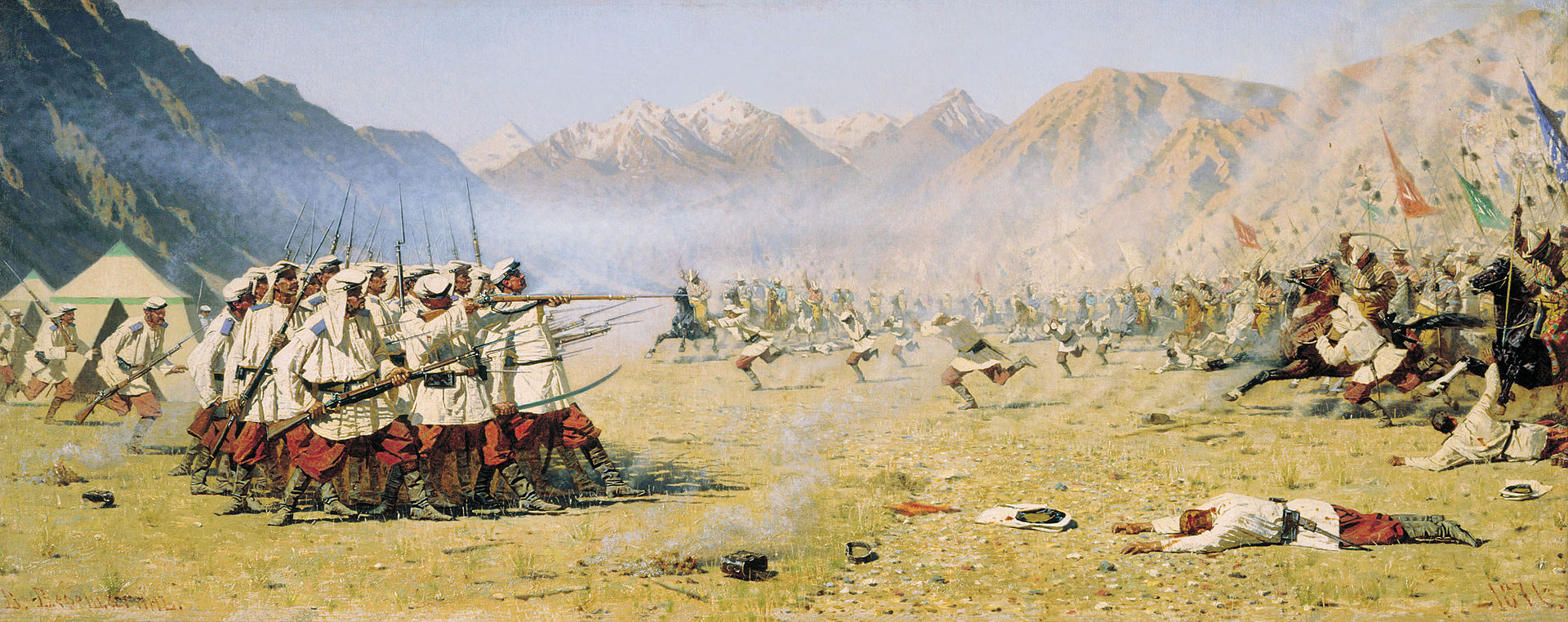 'Surprise Attack' by Vasily Vereschagin (1871)